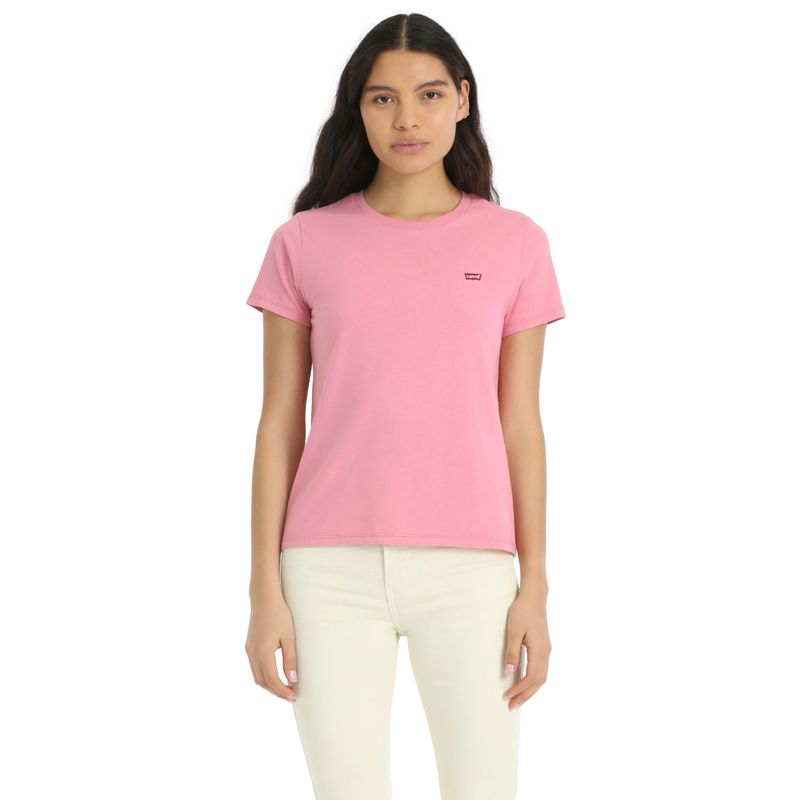 LEVIS - Polera Mujer Lisa Regular Fit Rosado Levis
