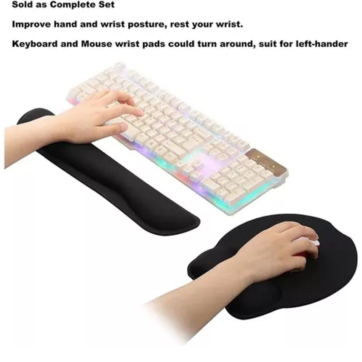 GENERICO - Memory Foam Gel Mouse Pad Soporte Para Muñeca Reposamuñecas