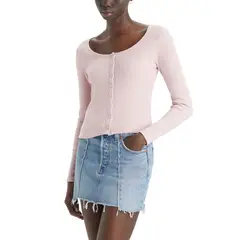LEVIS - Polera Mujer LS Britt Snap Front Top Morado