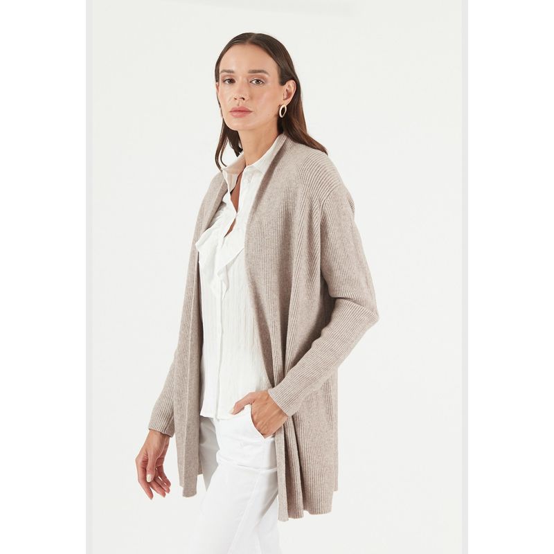 PRIVILEGE - Tapado tejido beige PRIVILEGE