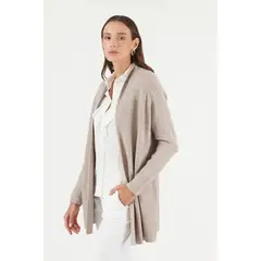 PRIVILEGE - Tapado tejido beige 480