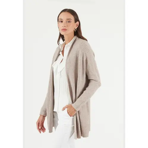 PRIVILEGE - Tapado tejido beige