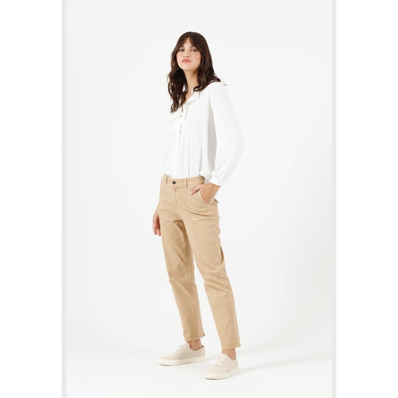PRIVILEGE - Pantalon slim fit beige PRIVILEGE