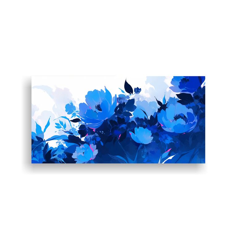 GENERICO - Pintura Decorativa Estilo Neonoir En Colores Azules Con Esqu 160x80cm