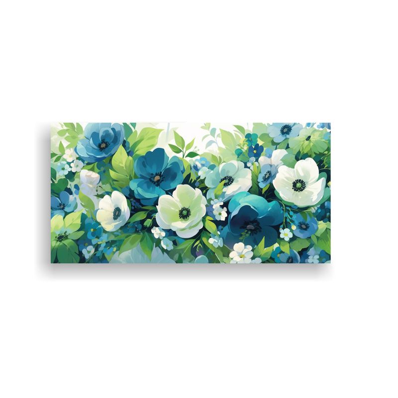 GENERICO - Arte Colores Interiores Verde Y Azul Neonoir Ambiente Estilo 160x80cm