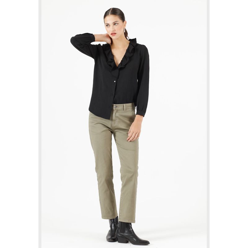 PRIVILEGE - Pantalon slim fit verde PRIVILEGE