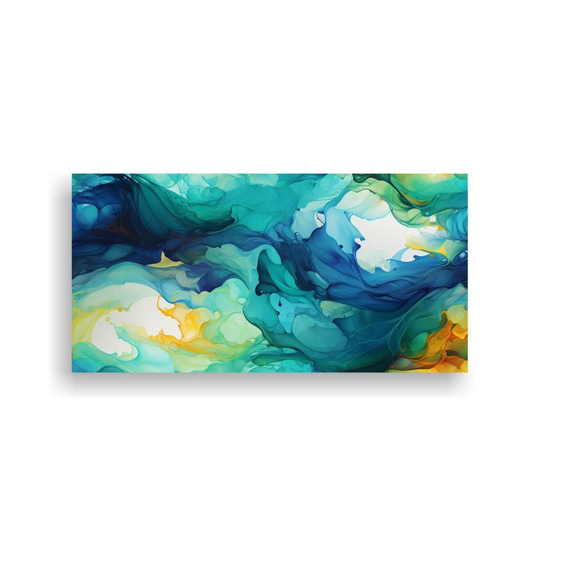 GENERICO - Cuadro Abstracto Único Con Colores Vibrantes En Fluidez 160x80cm