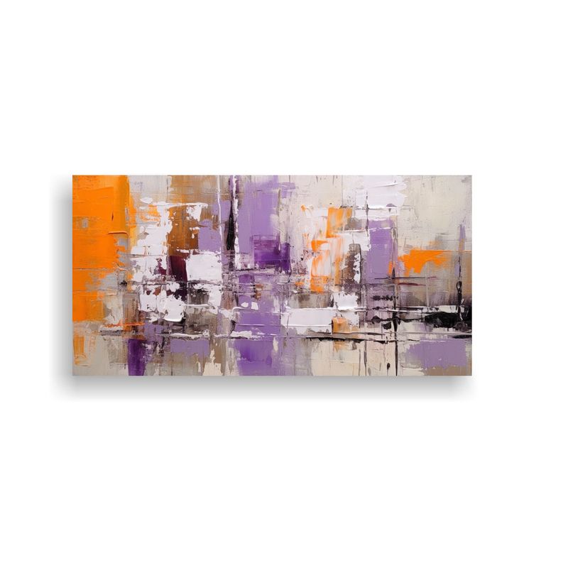 GENERICO - Lienzo Patron Intenso Expresividad Abstracta Pintura Acríli 160x80cm