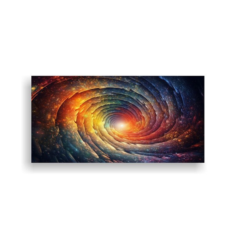GENERICO - Pintura De Pared Belleza Arcoíris En Espiral, Cascada Espac 160x80cm