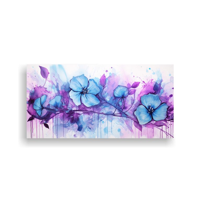 GENERICO - Pinturas Decorativas Con Profundidad En Tonos Púrpura Y Azu 160x80cm