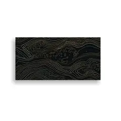 GENERICO - Cuadro Cuadro Poder Mapa Topográfico Con Líneas Doradas So 160x80cm