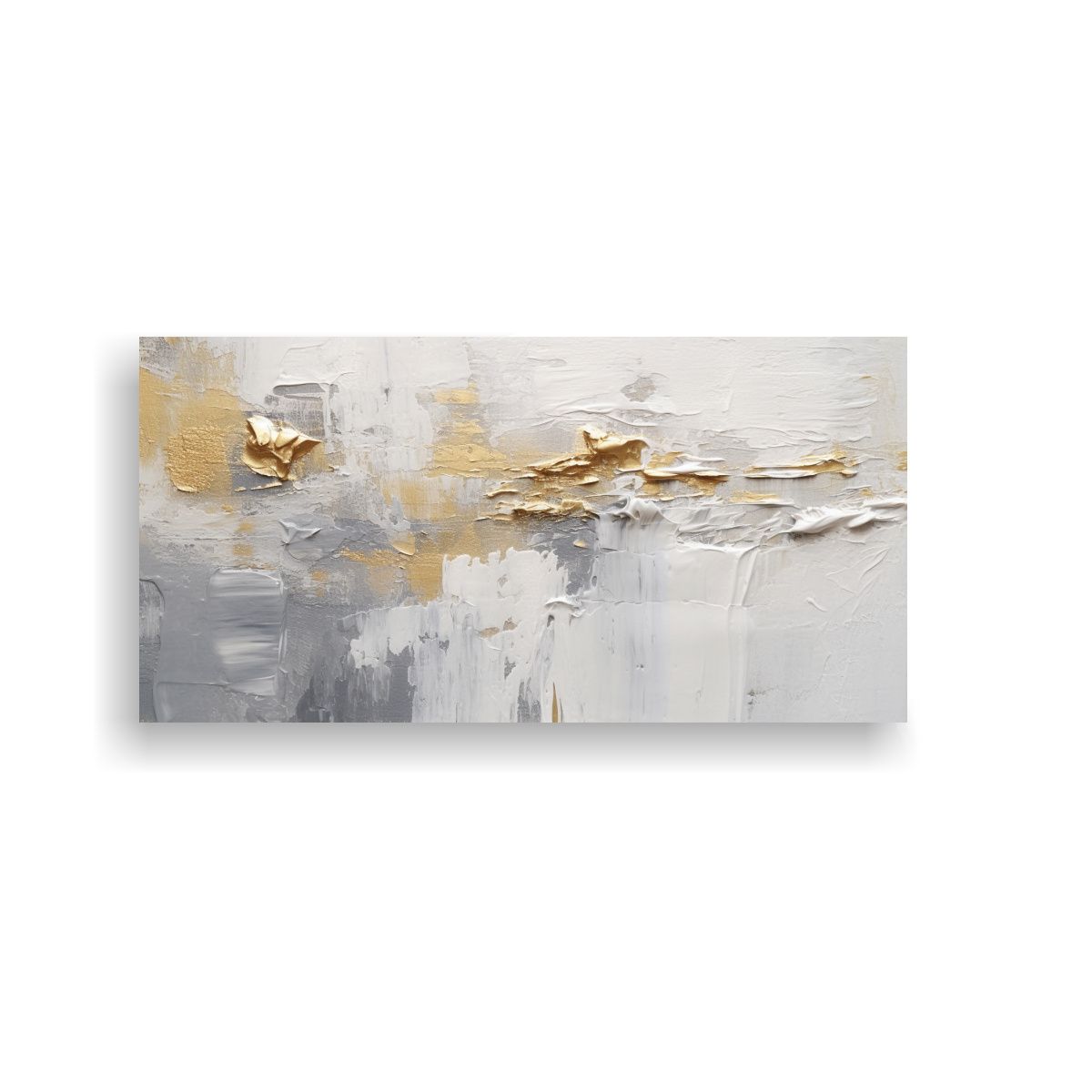 GENERICO - Pintura Al óleo Minimalista Monocromática Con Textura En L 140x70cm