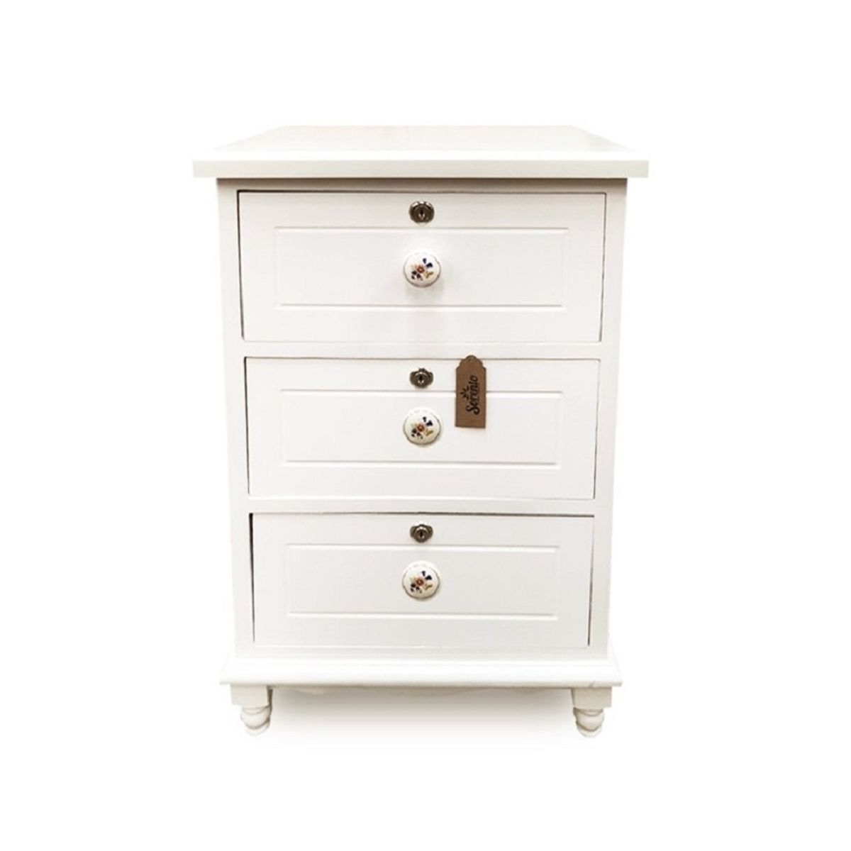 INTERACTIVE STORE - Velador con tiradores diseño de flores y llave