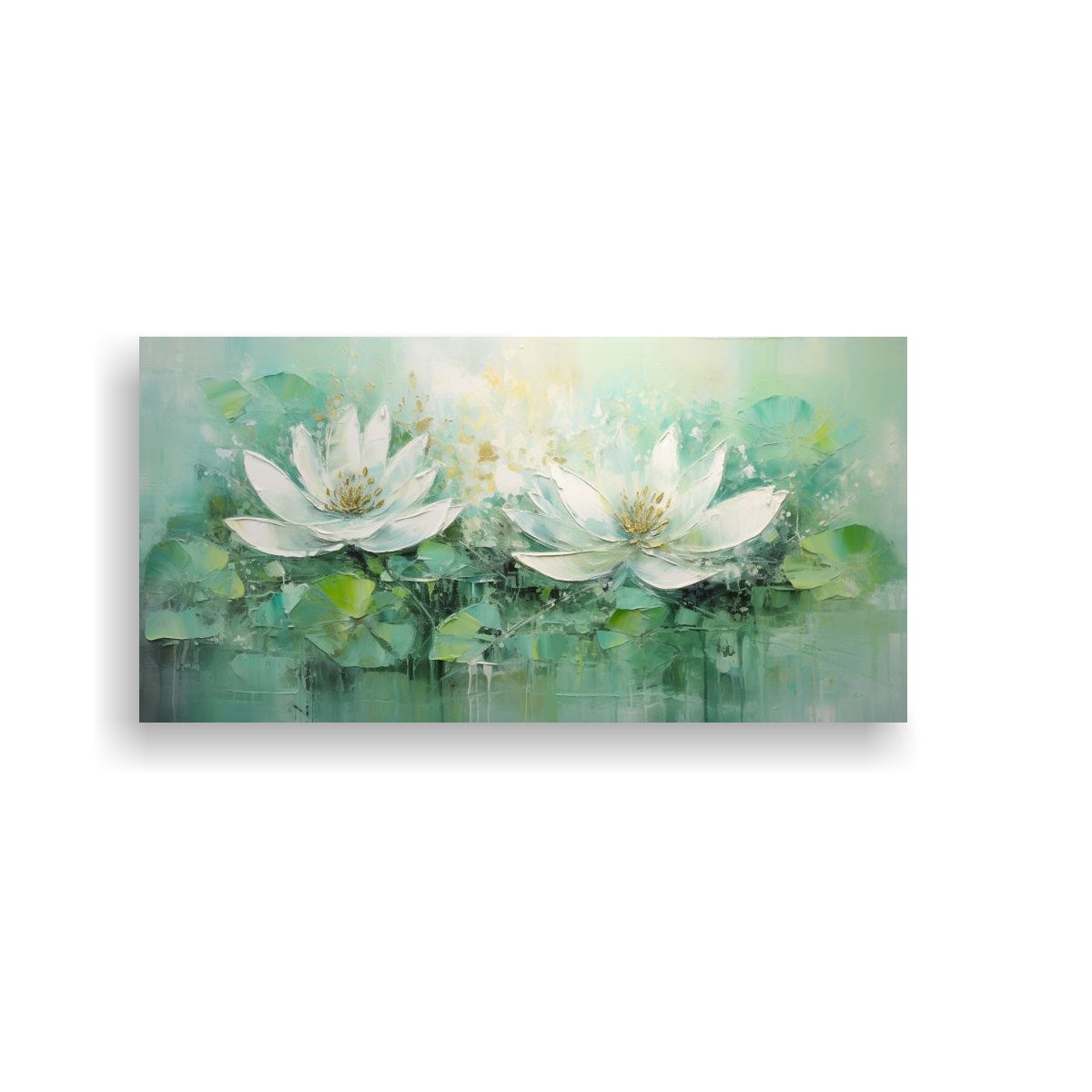 GENERICO - Arte De Pared Majestuosas De Alta Calidad: Pintura De Loto V 160x80cm.