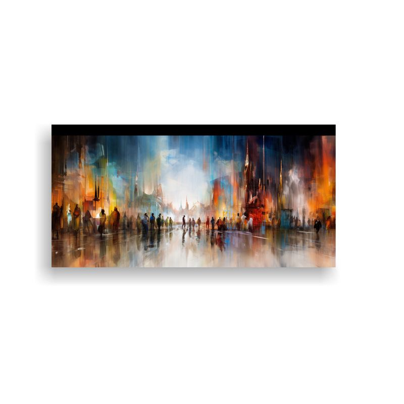 GENERICO - Pinturas Decorativas Con El Pulso Rítmico De Una Plaza De M 160x80cm