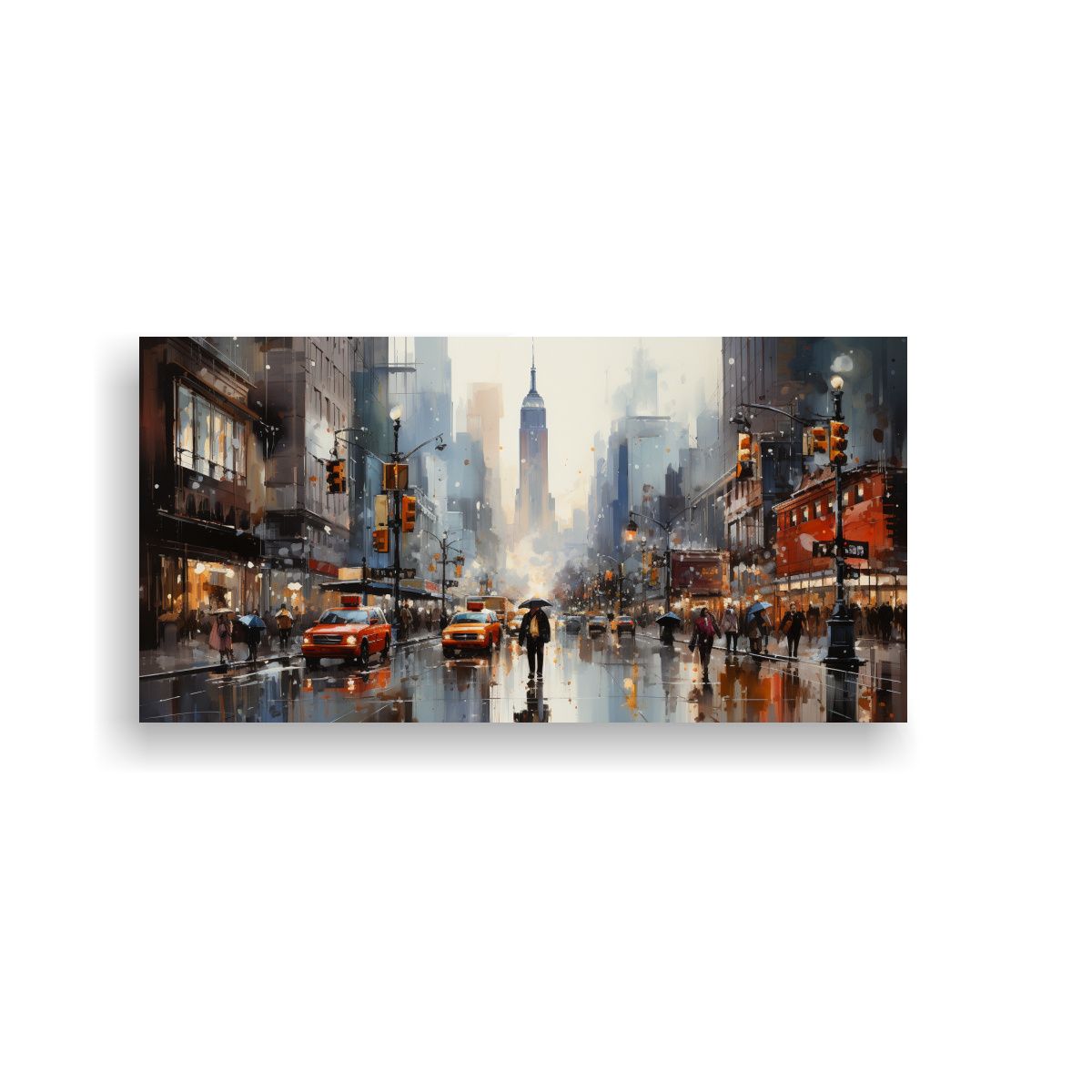 GENERICO - Pintura Moderna Y Estética De Una Calle De La Ciudad 160x80cm