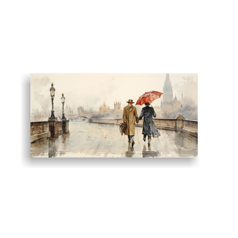 GENERICO - Cuadro De Tela Cálido Y Conmovedor De Un Hombre Y Una Mujer 160x80cm