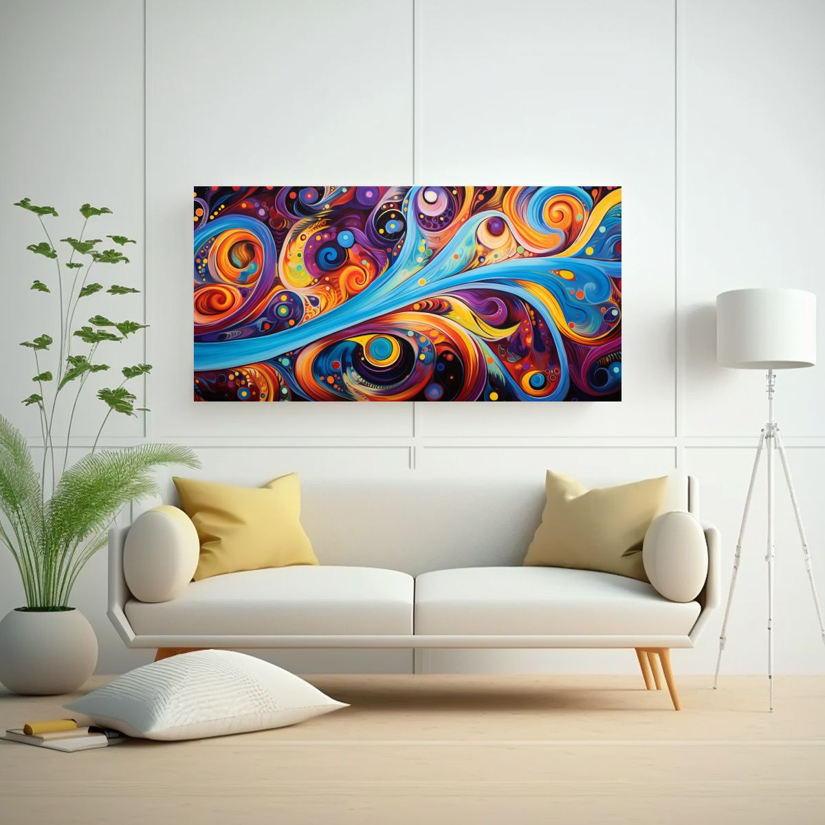 GENERICO - Pinturas Decorativas En Lienzo De Tela Duradero Con Patrones 160x80cm.