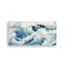 GENERICO - Cuadro Decorativo Figuras Belleza Abstracta De Una Cascada A 160x80cm