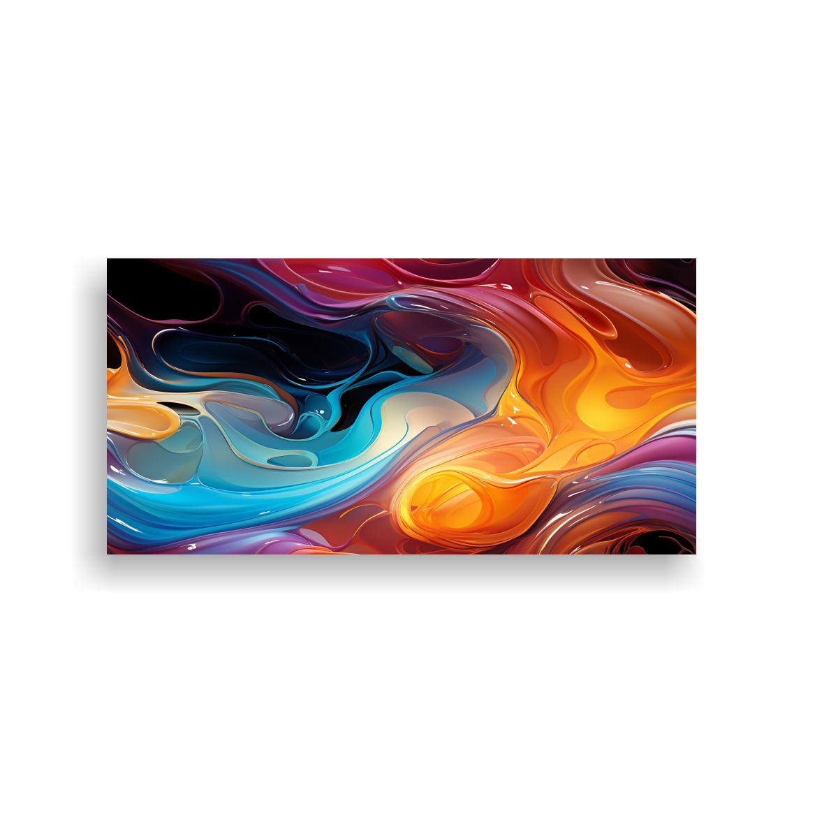 GENERICO - Pintura En Bastidor: Obra Maestra De Expresión Con Forma De 160x80cm