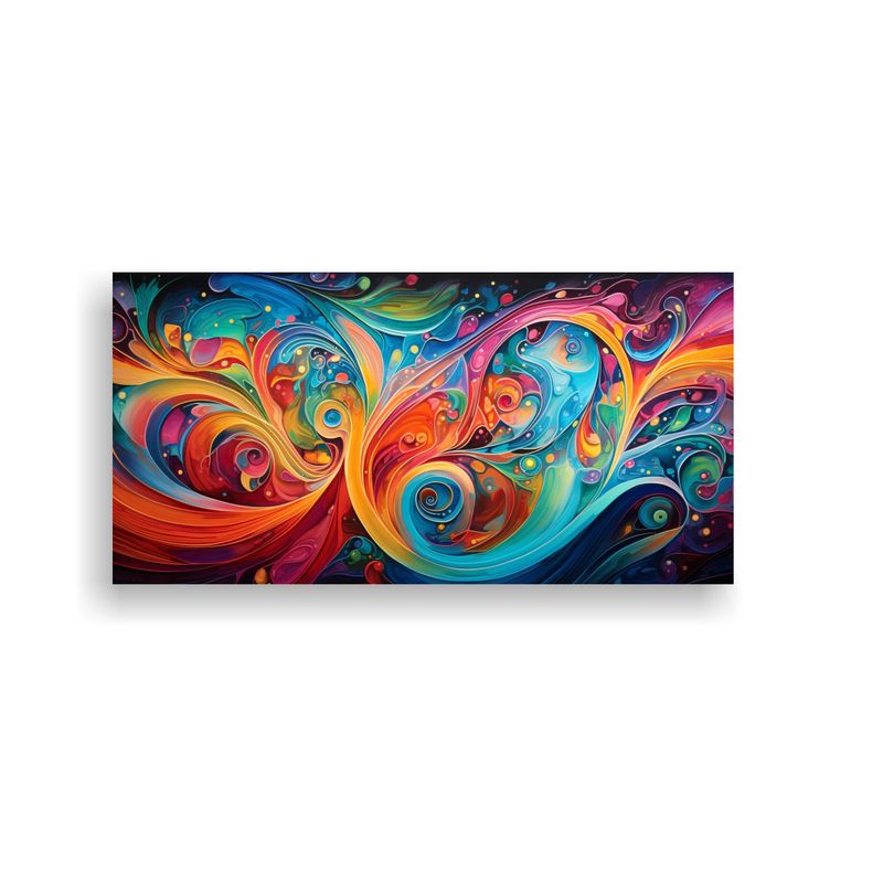 GENERICO - Cuadro Cuadro Fantástico Patrones Abstractos Enérgicos Y V 160x80cm