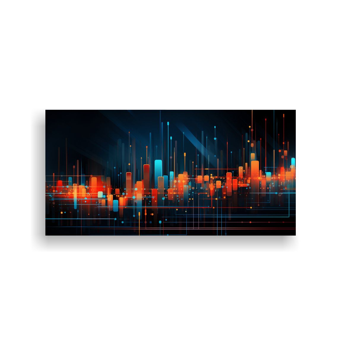 GENERICO - Pintura Abstracta De Líneas Intensas Para Decoración De Pa 160x80cm