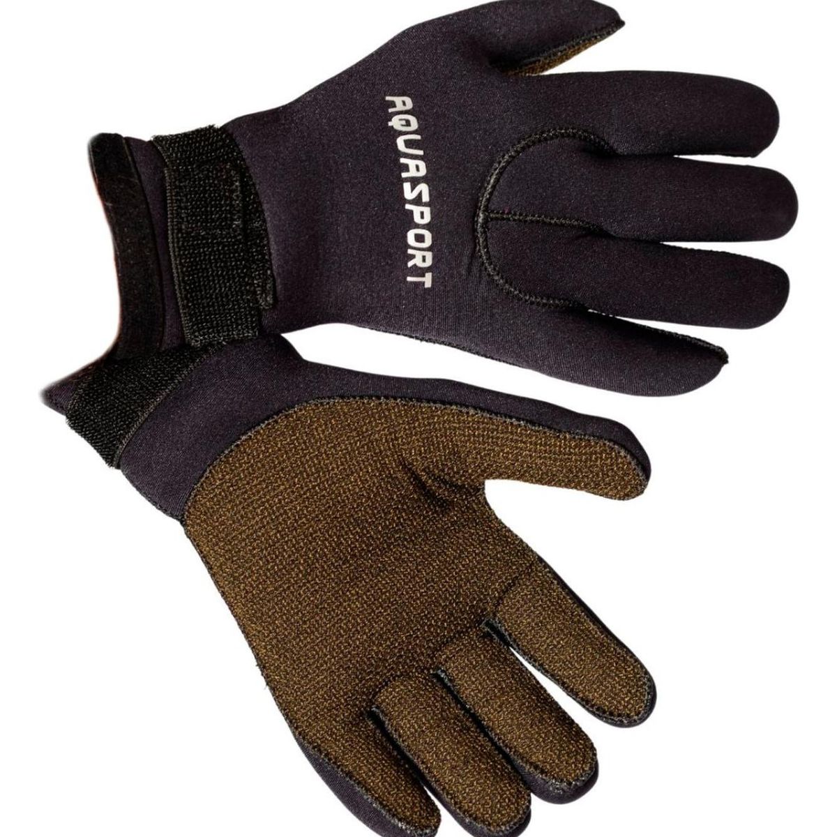 AQUASPORT - Guantes Neopreno Buceo surf 5mm Cálido Resitentes - Negro - M