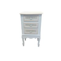 Velador vintage 3 cajones tallados