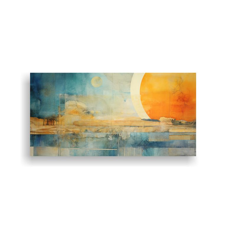 GENERICO - Cuadro De Tela Con Temática Intensa, Pintura En Naranja, Tu 160x80cm