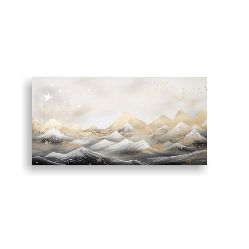 GENERICO - Cuadro De Paisaje Montañoso En Estilo Elegante Con Pinturas 160x80cm