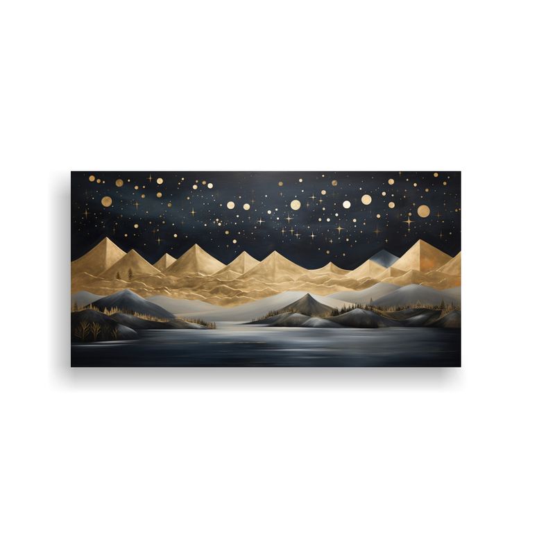 GENERICO - Cuadro De Dibujo Visual Estilo Elegante Con Paisaje De Monta 160x80cm