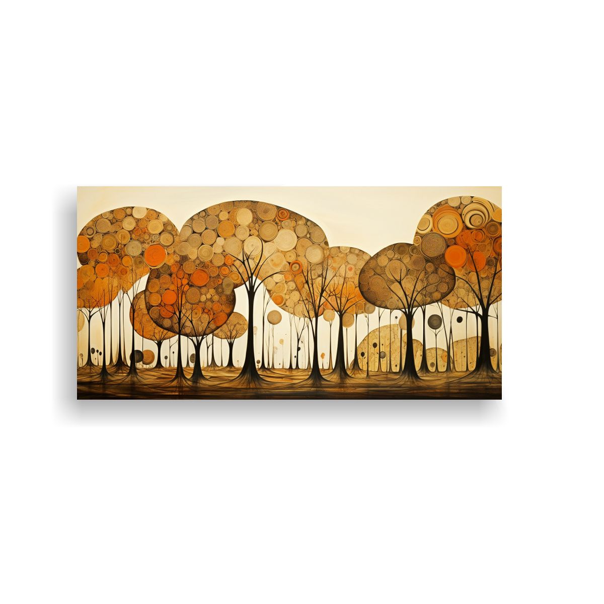 GENERICO - Cuadros Abstractos Luminosos De árboles En Arte Moderno 160x80cm