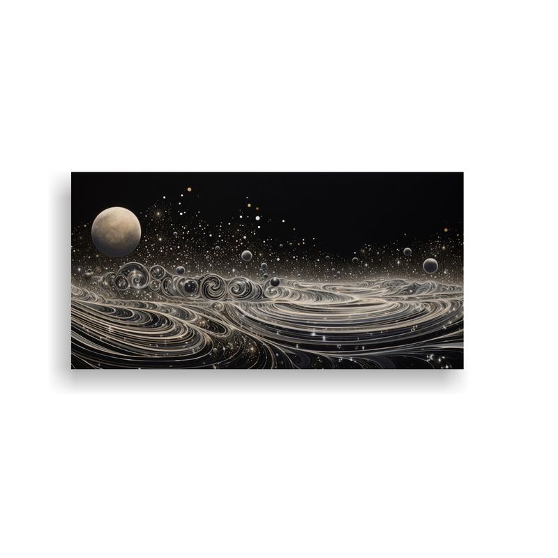 GENERICO - Cuadro Lienzo Abstracción Alegría Estilo Puntillismo Lumin 160x80cm