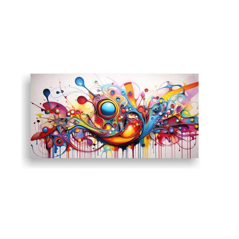 GENERICO - Cuadro Abstracto Colorido Para Decoración De Estética 160x80cm