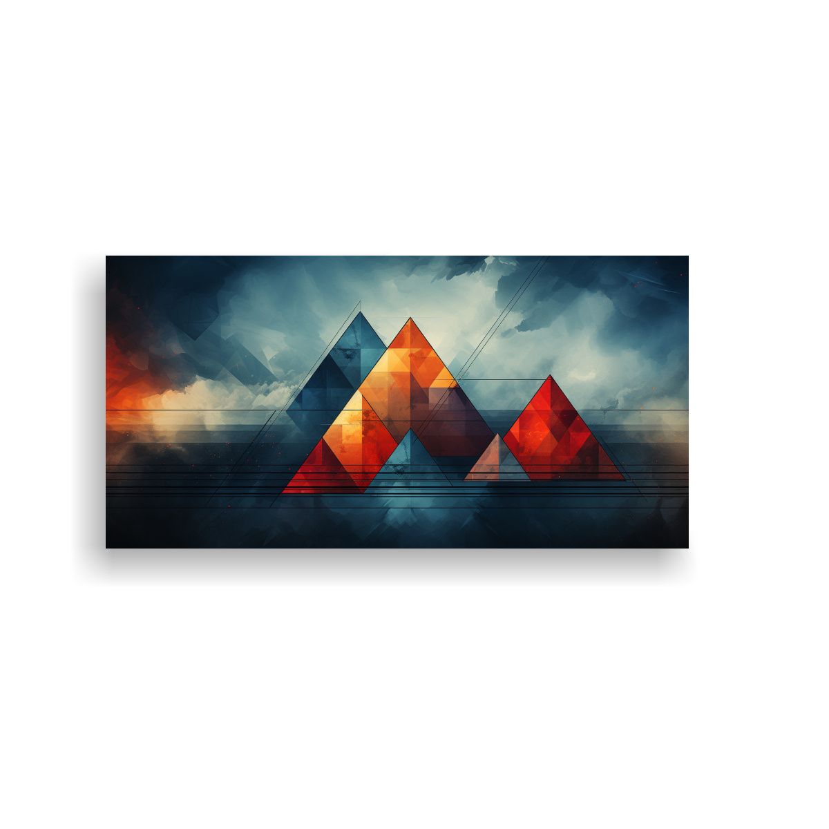 GENERICO - Pintura Abstracta En Acuarela Para Decoración De Pared 160x80cm