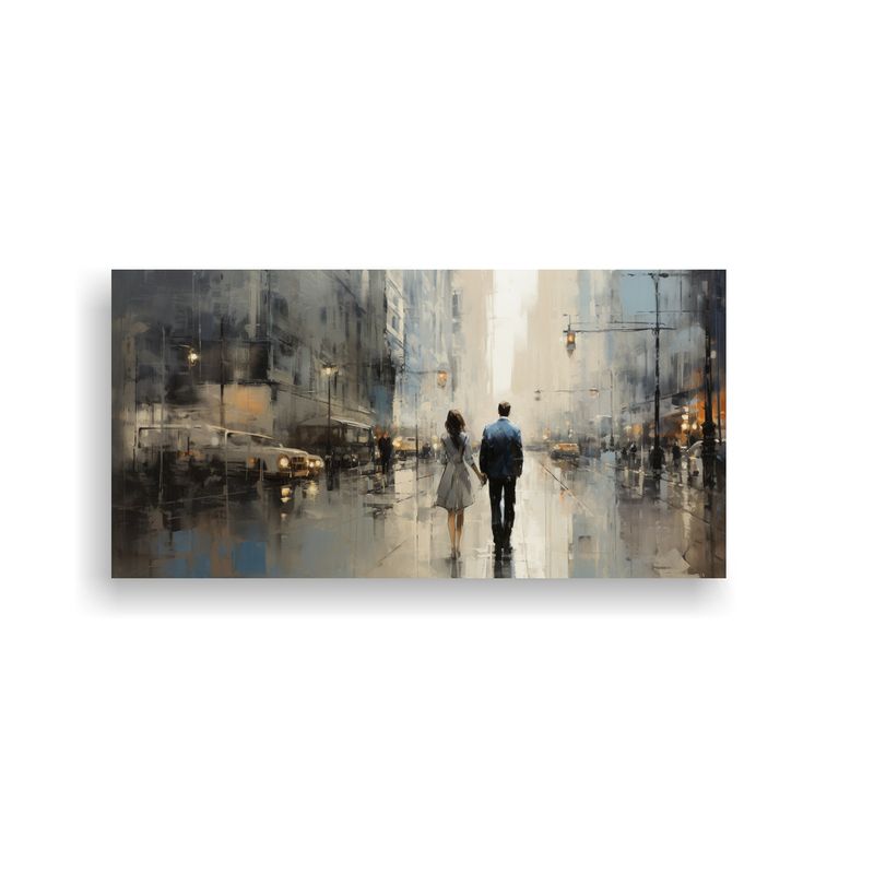 GENERICO - Cuadro Juvenil Pintura Al óleo Impresionista De Un Hombre Y 160x80cm