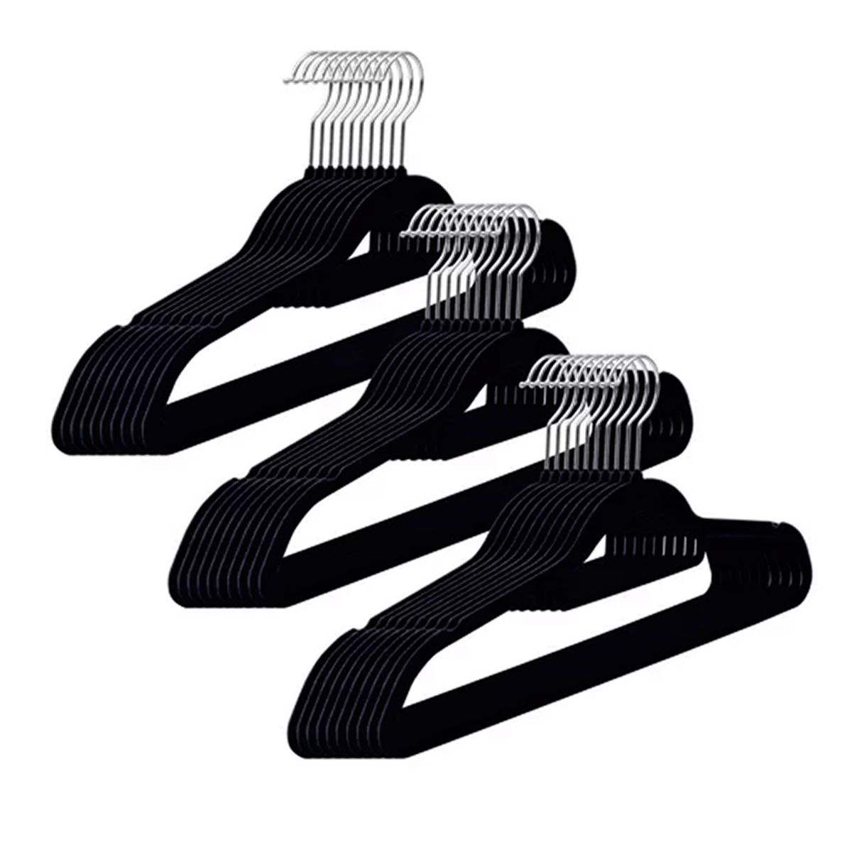 OFERTABKN - Colgadores De Ropa Antideslizantes Terciopelo 30 Unid Gancho