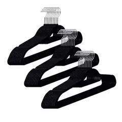 OFERTABKN - Colgadores De Ropa Antideslizantes Terciopelo 30 Unid Gancho