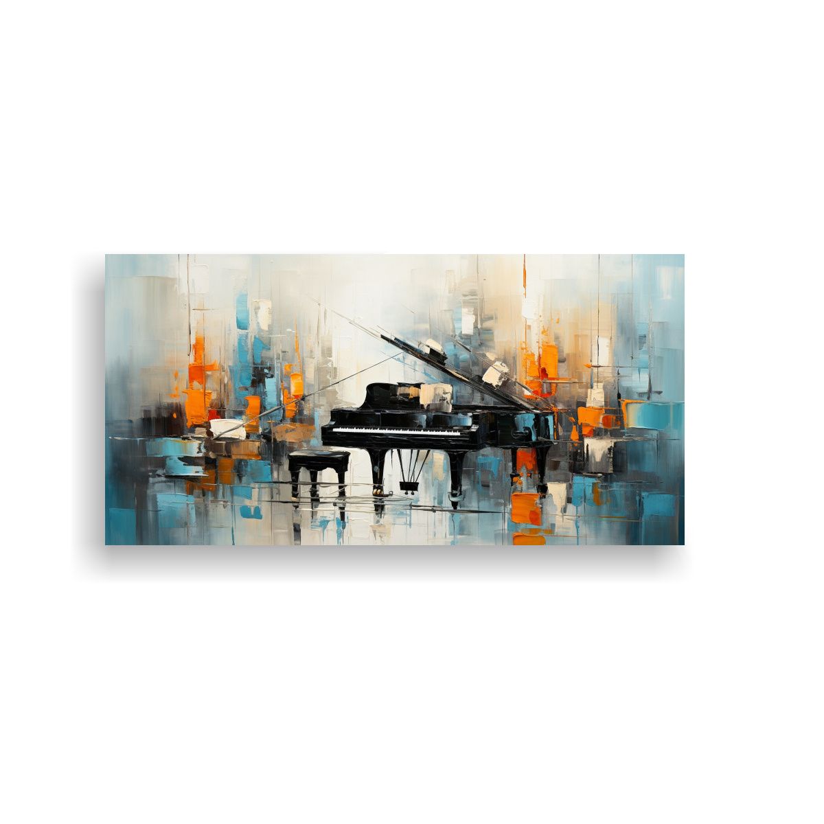 GENERICO - Cuadro Composición Mural Que Canaliza Las Armoniosas Melod 160x80cm.