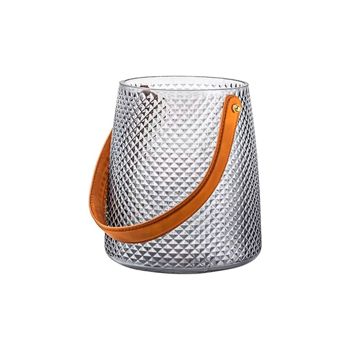 GENERICO - Florero Jarron Decorativo Vidrio Flores 16x12cm