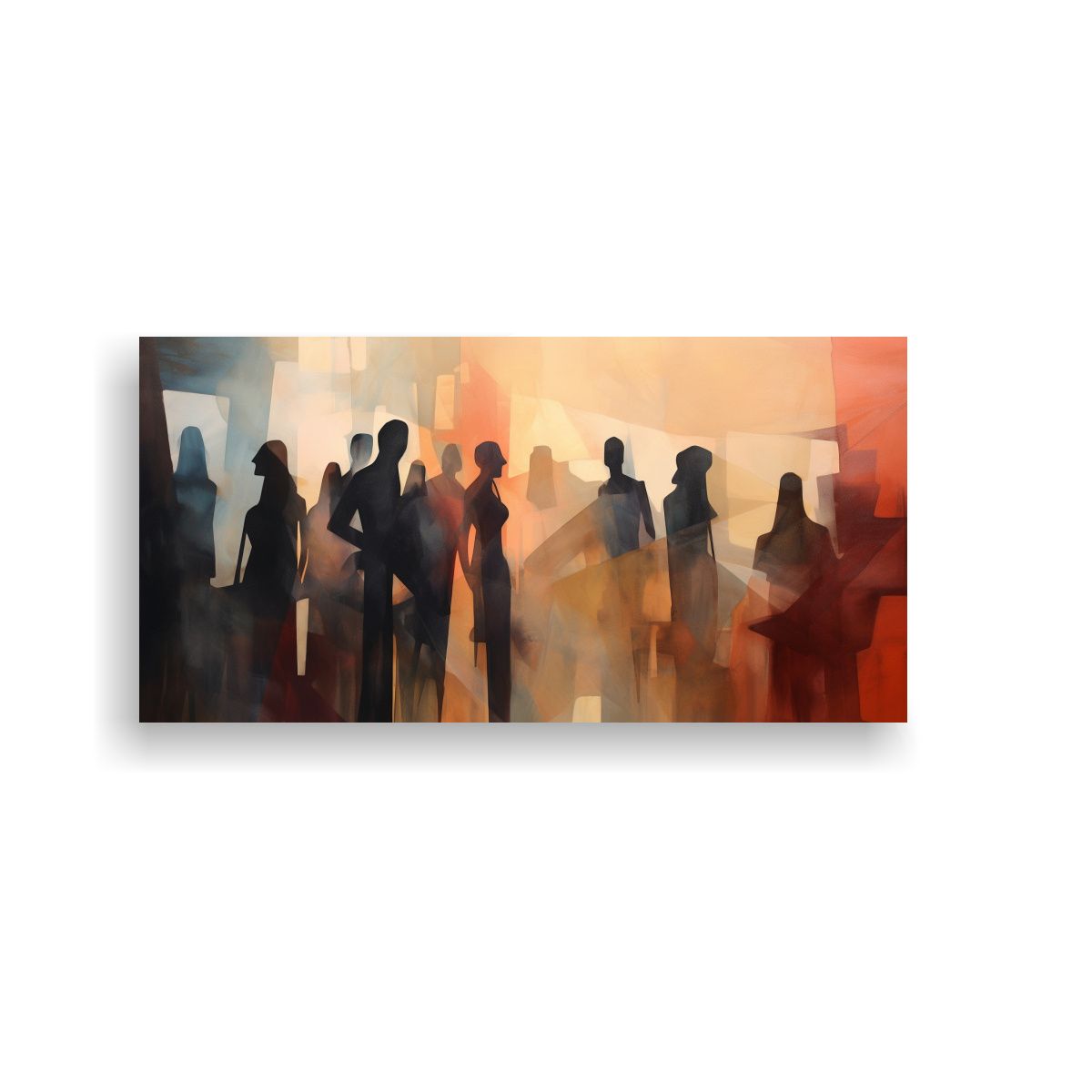 GENERICO - Pinturas Decorativas Abstractas Elusive Sombras Simétricas  160x80cm