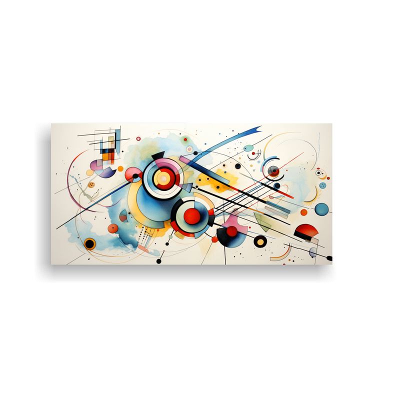 GENERICO - Cuadros Abstractos De Acuarela Inspirados En Kandinsky 160x80cm