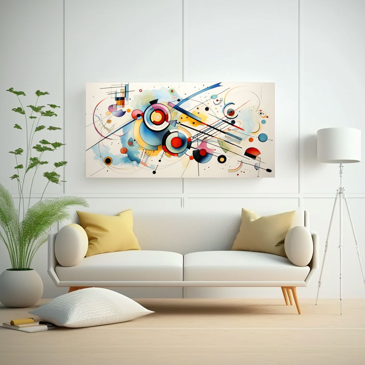 GENERICO - Cuadros Abstractos De Acuarela Inspirados En Kandinsky 160x80cm