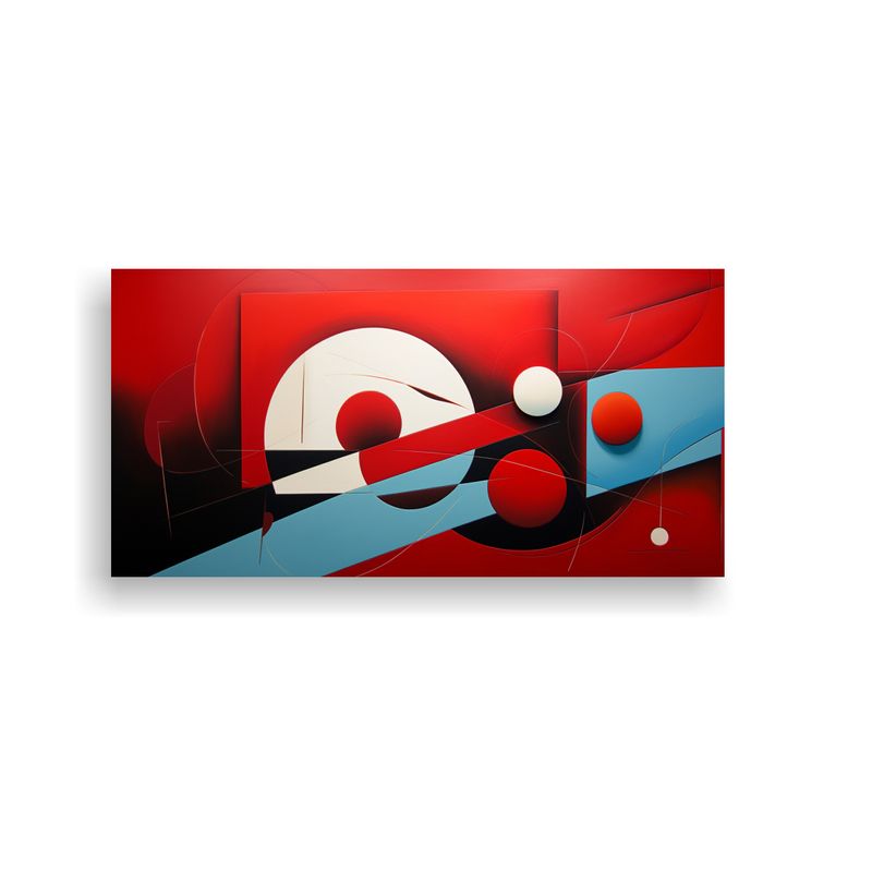GENERICO - Cuadro Abstracto Moderno En Bastidor Arte En Tela Multicolor 160x80cm