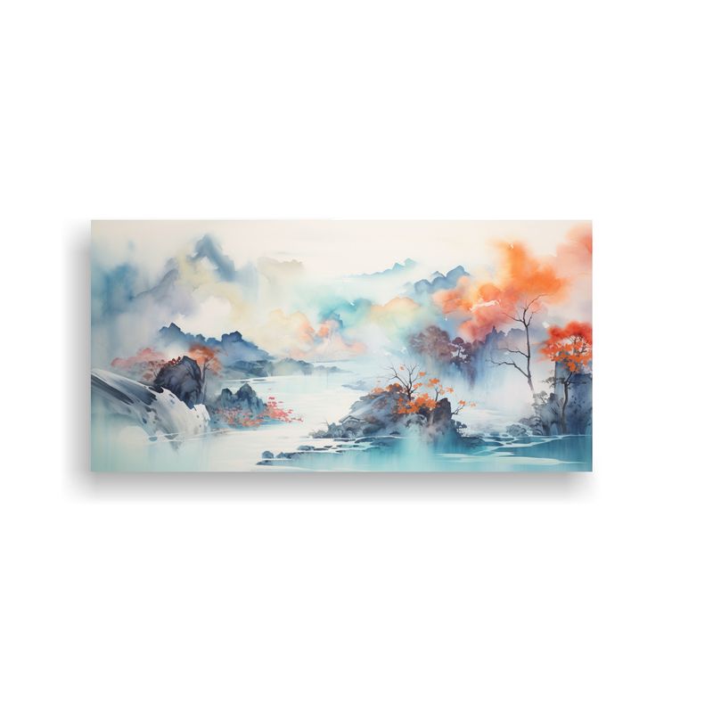 GENERICO - Pintura Decorativa En Bastidor: Reinterpretación Abstracta  120x60cm