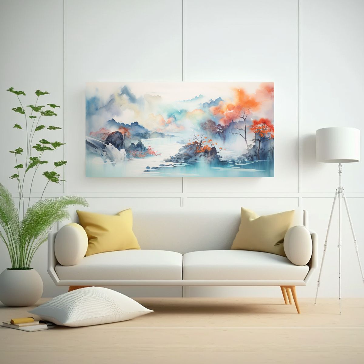 GENERICO - Pintura Decorativa En Bastidor: Reinterpretación Abstracta  120x60cm