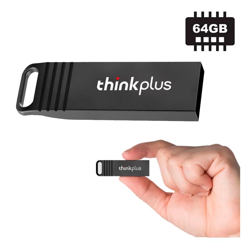 LENOVO - Pendrive Lenovo 64gb Metalico Pequeño Color Gris