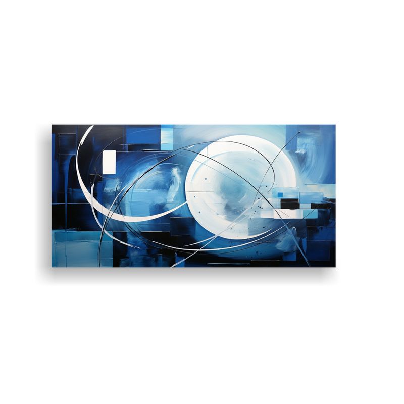 GENERICO - Pintura Decorativa Conceptual De Una Luna Serena En Dormitor 160x80cm