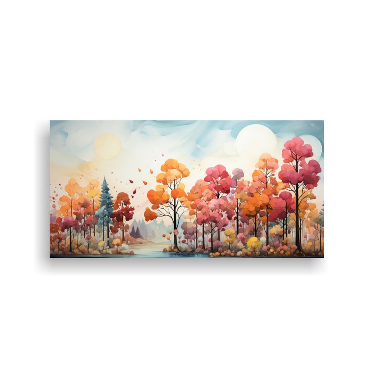 GENERICO - Cuadro Abstracto De Arte Callejero Con Colores Forestales. 160x80cm