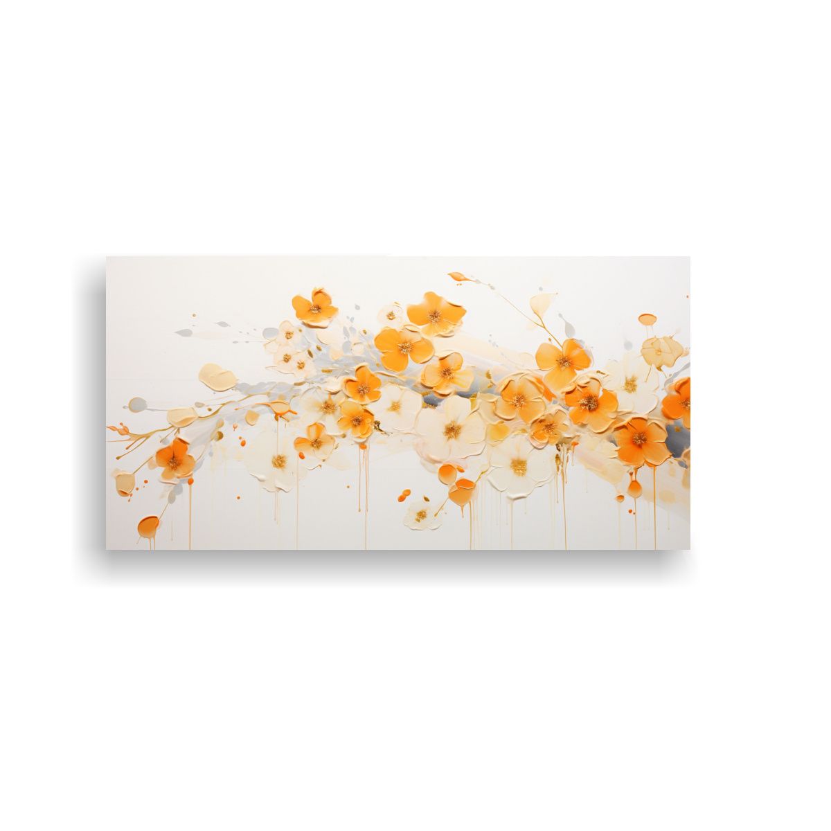 GENERICO - Pintura Acrílica Sin Costuras En Bastidor Blanco 160x80cm